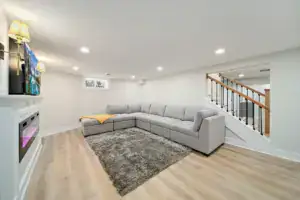 Finished basement after insulation upgrade in Ottawa home